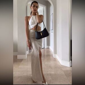 Reformation Women's Tazz Maxi Linen Skirt - 12